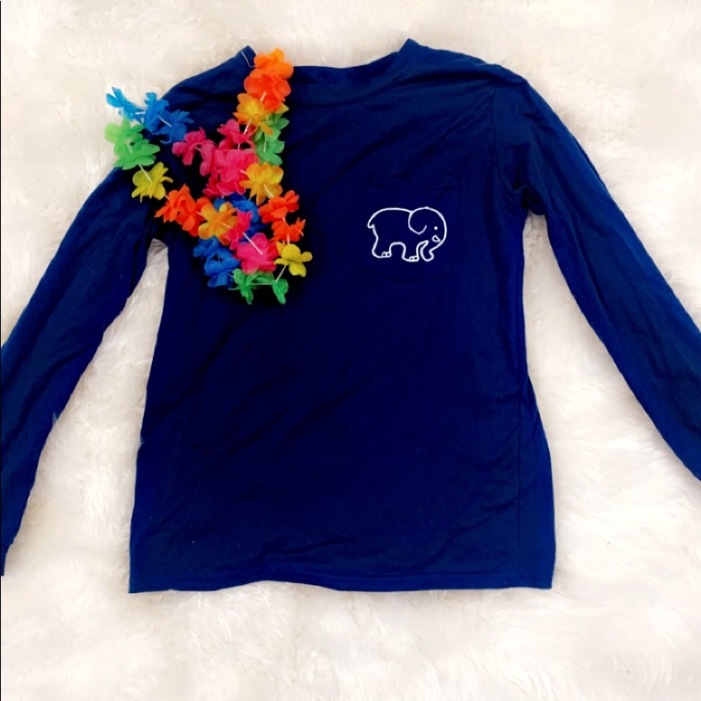 Navy Ivory Ella Long Sleeve Shirt